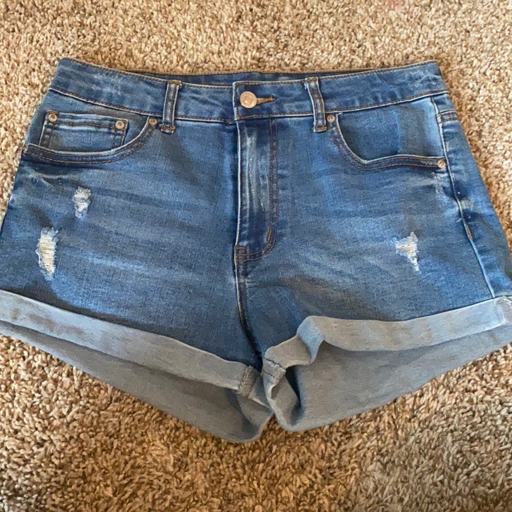 Forever 21 Darker Wash Denim Shorts